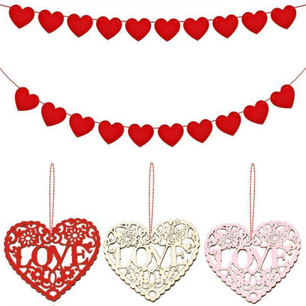 Heartfelt Wooden Heart Crafting Kit - 10-Pack for Creative DIY Projects