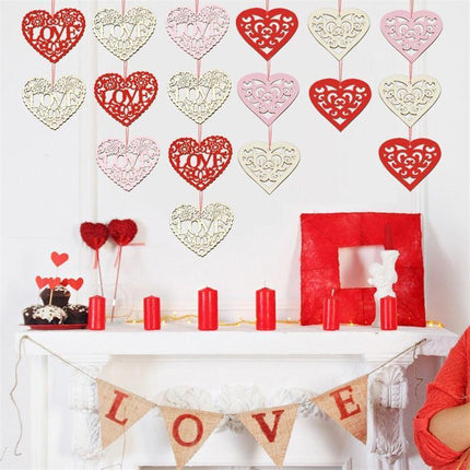 Heartfelt Wooden Heart Crafting Kit - 10-Pack for Creative DIY Projects