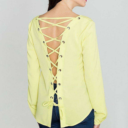 Heartline Tie-Up Chic Blouse - Spandex-Polyester Viscose Blend - Très Elite