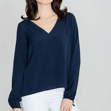 Heartline Tie-Up Chic Blouse - Spandex-Polyester Viscose Blend - Très Elite