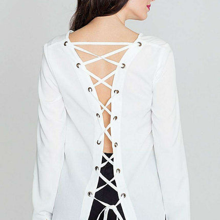 Heartline Tie-Up Chic Blouse - Spandex-Polyester Viscose Blend - Très Elite