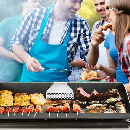 Heat-Resistant Stainless Steel Grease Trap Blocker for Griddles and BBQ Grills - Très Elite
