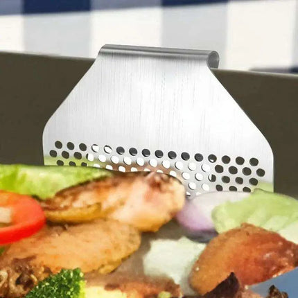 Heat-Resistant Stainless Steel Grease Trap Blocker for Griddles and BBQ Grills - Très Elite