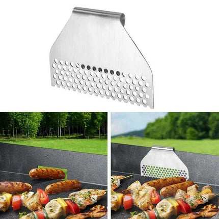 Heat-Resistant Stainless Steel Grease Trap Blocker for Griddles and BBQ Grills - Très Elite