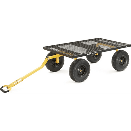 Heavy-Duty 2-in-1 Convertible Utility Cart with 1400 lbs Capacity and Removable Sides..