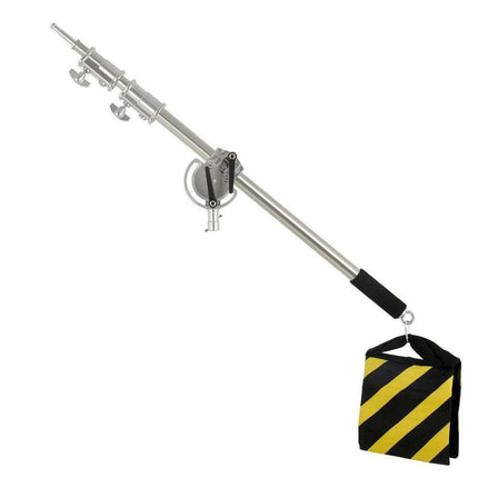 Heavy-Duty 2.49M Stainless Steel Boom Arm Light Stand Kit for Professional Photography - Très Elite