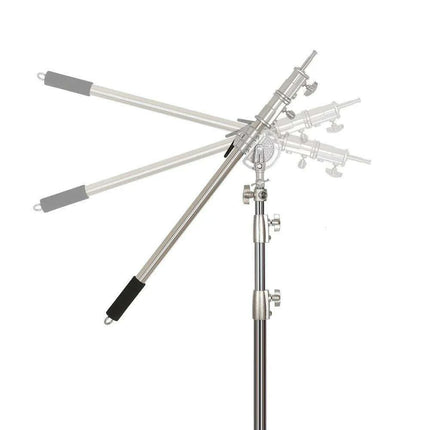 Heavy-Duty 2.49M Stainless Steel Boom Arm Light Stand Kit for Professional Photography - Très Elite