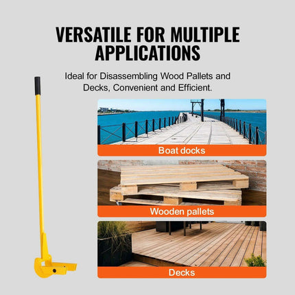 Heavy-Duty 41-Inch Carbon Steel Pallet Pry Bar Tool for Efficient Woodworking - Très Elite