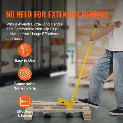 Heavy-Duty 41-Inch Carbon Steel Pallet Pry Bar Tool for Efficient Woodworking - Très Elite