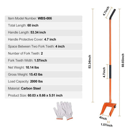 Heavy-Duty 41-Inch Carbon Steel Pallet Pry Bar Tool for Efficient Woodworking - Très Elite