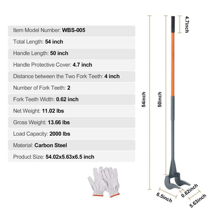 Heavy-Duty 41-Inch Carbon Steel Pallet Pry Bar Tool for Efficient Woodworking - Très Elite