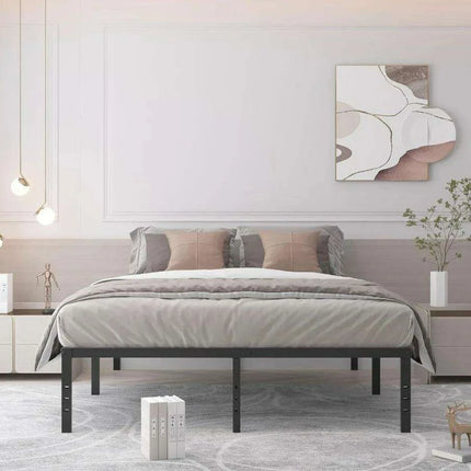 Heavy-Duty King Bed Frame with 3500 lbs Capacity and 18" Height for Ample Under-Bed Storage- Très Elite- Très Elite