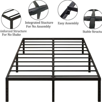 Heavy-Duty King Bed Frame with 3500 lbs Capacity and 18" Height for Ample Under-Bed Storage- Très Elite- Très Elite