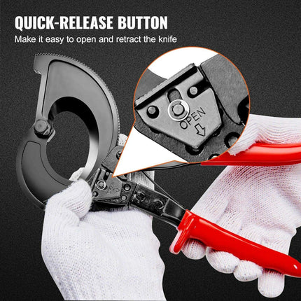 Heavy-Duty Ratcheting Cable Cutter - Precision Cutting Tool for Industry Professionals - Très Elite- Très Elite