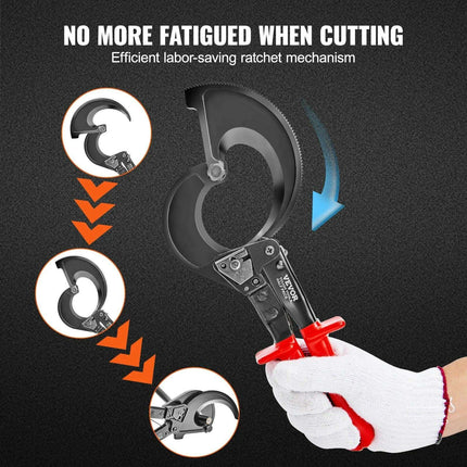 Heavy-Duty Ratcheting Cable Cutter - Precision Cutting Tool for Industry Professionals - Très Elite- Très Elite