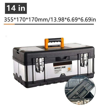 Heavy-Duty Stainless Steel Tool Storage Box for Professionals..