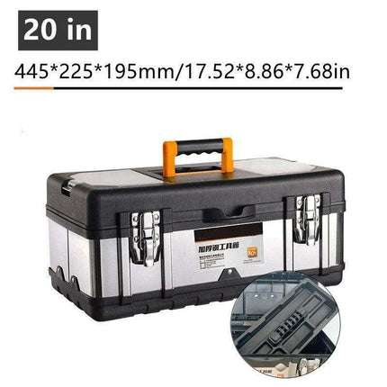 Heavy-Duty Stainless Steel Tool Storage Box for Professionals..