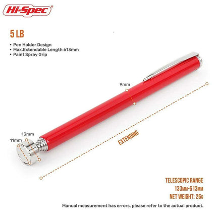 Heavy-Duty Telescopic Magnetic Pickup Tool - 8LB Capacity Stainless Steel Design - Très Elite