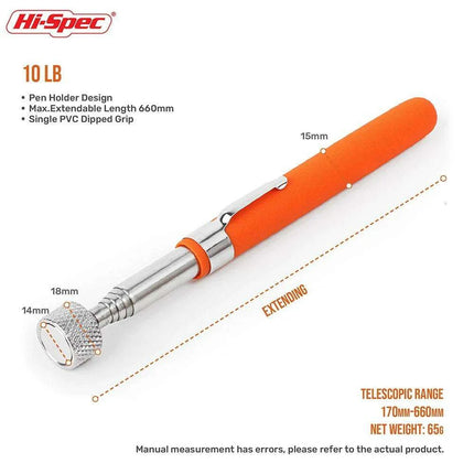 Heavy-Duty Telescopic Magnetic Pickup Tool - 8LB Capacity Stainless Steel Design - Très Elite