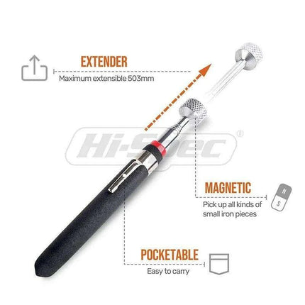 Heavy-Duty Telescopic Magnetic Pickup Tool - 8LB Capacity Stainless Steel Design - Très Elite