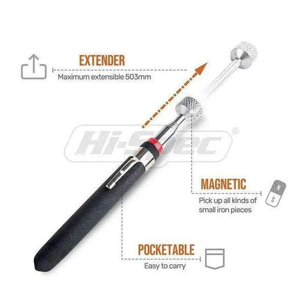 Heavy-Duty Telescopic Magnetic Pickup Tool - 8LB Capacity Stainless Steel Design - Très Elite
