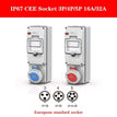 IP67CEE Socket / 3PIN 16A / EU standard