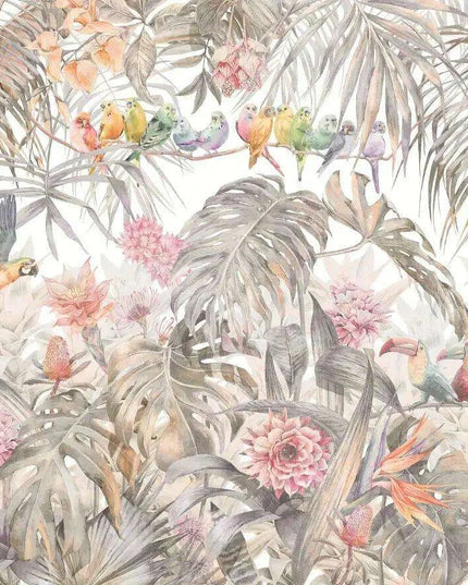 Elegant Monochrome 3D Banana Leaf Wallpaper for Stunning Home Interiors