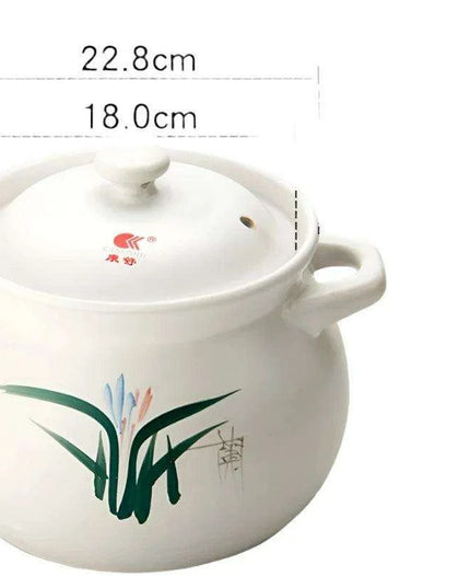 Rustic Ceramic Casserole Pot for Gas Stove - Timeless Earthenware Soup Maker