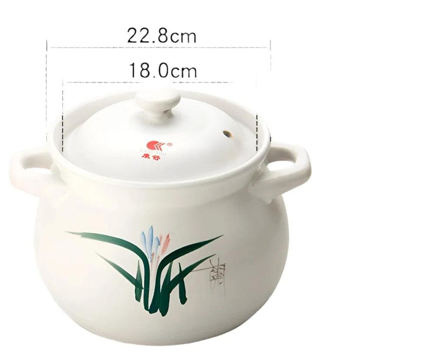Rustic Ceramic Casserole Pot for Gas Stove - Timeless Earthenware Soup Maker