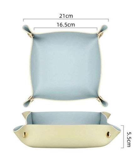 Elegant Leather Catchall Tray for Jewelry and Daily Essentials - Chic Storage Solution