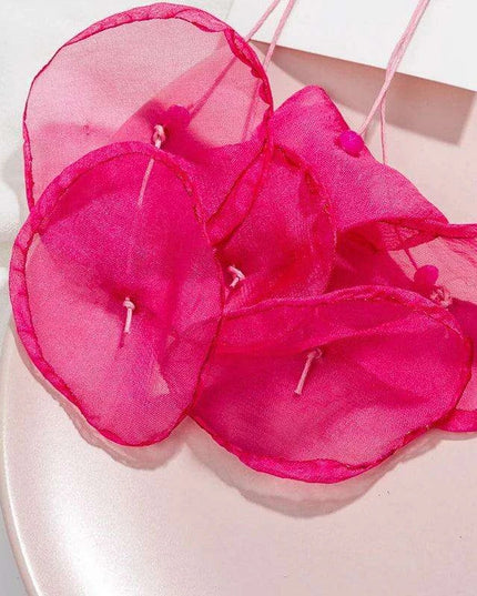 Elegant Bohemian Floral Chiffon Earrings: A Chic Expression of Luxury