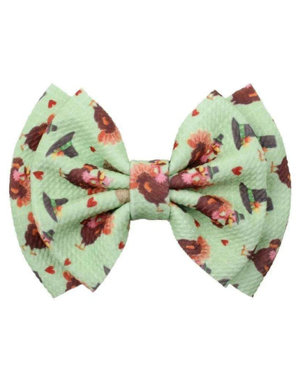 Turkey Print Baby Headband - Festive Holiday Hair Accessory for Thanksgiving Cheer