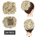 Elegant Ombre Curly Chignon Hairpiece with Comb - High Heat Resistant Women's Extension
