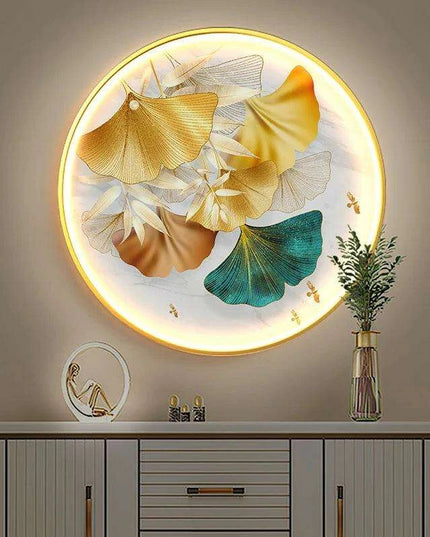 Ginkgo Leaf Serenity: Modern LED Wall Lamp for Stylish Home Illumination