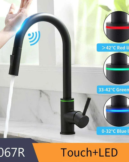 Smart Touch Sensor-Enabled Rotating Kitchen Faucet with Innovative Design