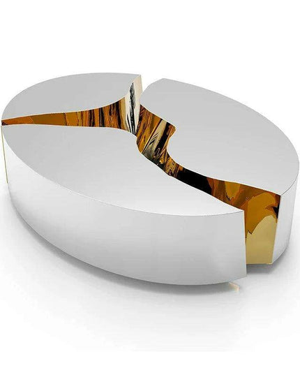 Elegant Gold-Finished Stainless Steel Coffee Table: A Stylish Addition for Modern Interiors