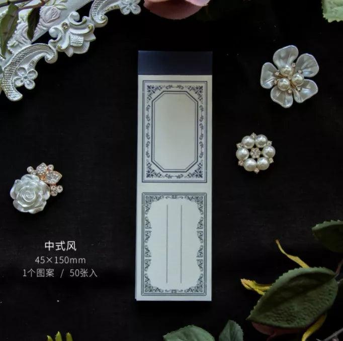 Byzantine Blossom: 50-Piece Floral Memo Pad Set for Sophisticated Note-Taking