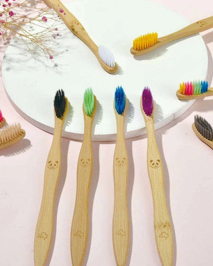 12 Pcs Charcoal Bamboo Toothbrushes Soft Eco-Friendly