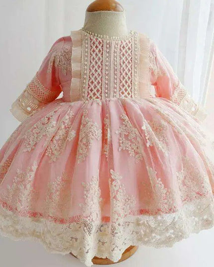 Charming 3-Piece Autumn Spanish Lolita Princess Lace Dress Set for Girls 12M-6T