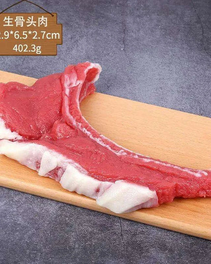 Lifelike Meat Replica Props for Photography and Home Decor - Realistic Steak, Pork, and Bacon Models