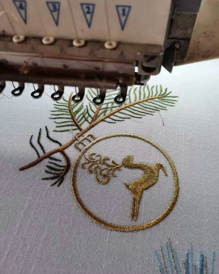 Christmas Elegance Cotton-Linen Dining Ensemble