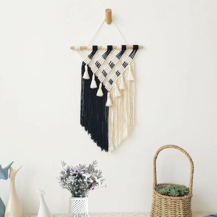 Boho Vibes Fringed Macrame Wall Art for Chic Home Decor