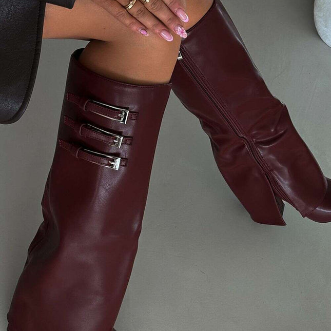 Heel boots model 216787
