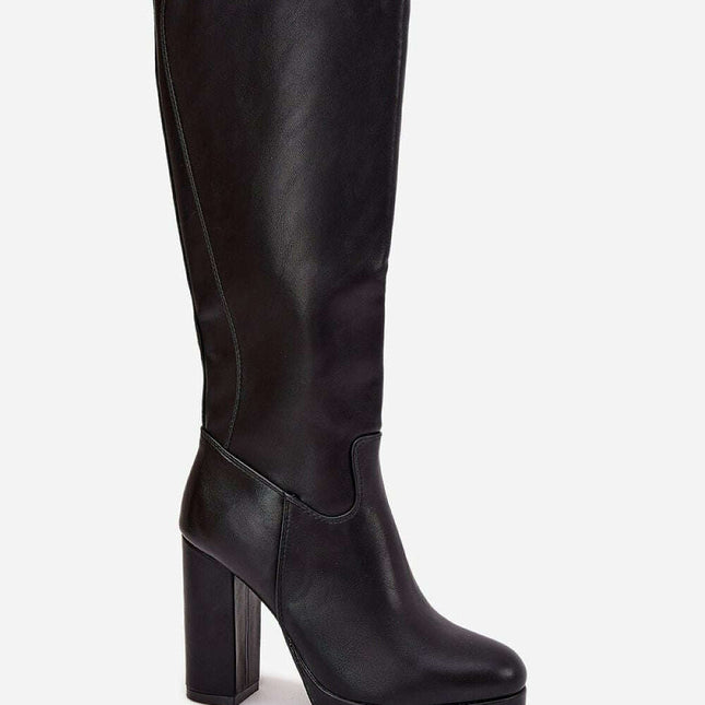 Heel boots model 216794