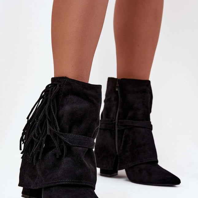 Heel boots model 217179