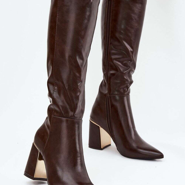 Heel boots model 217215