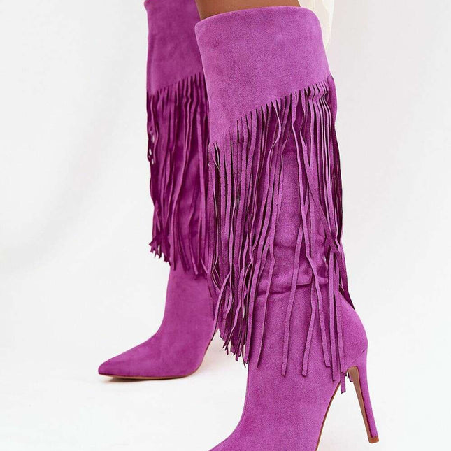 Heel boots model 217837