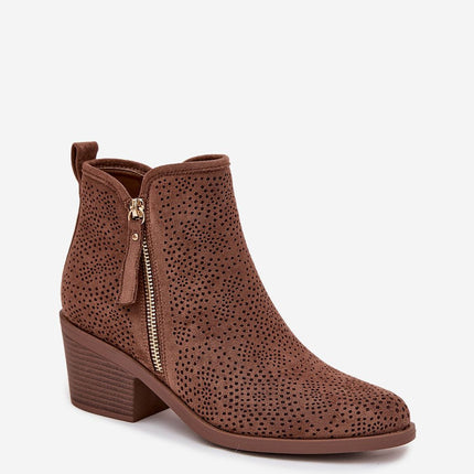 Sbarski Womens Cowboy Ankle Boots Model 222515 With Pillar Heel And Almond Toe - Très Elite