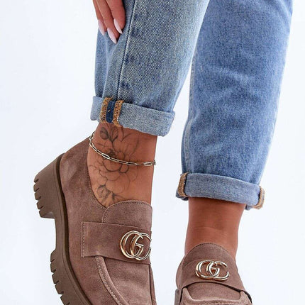 Heeled low shoes model 186413