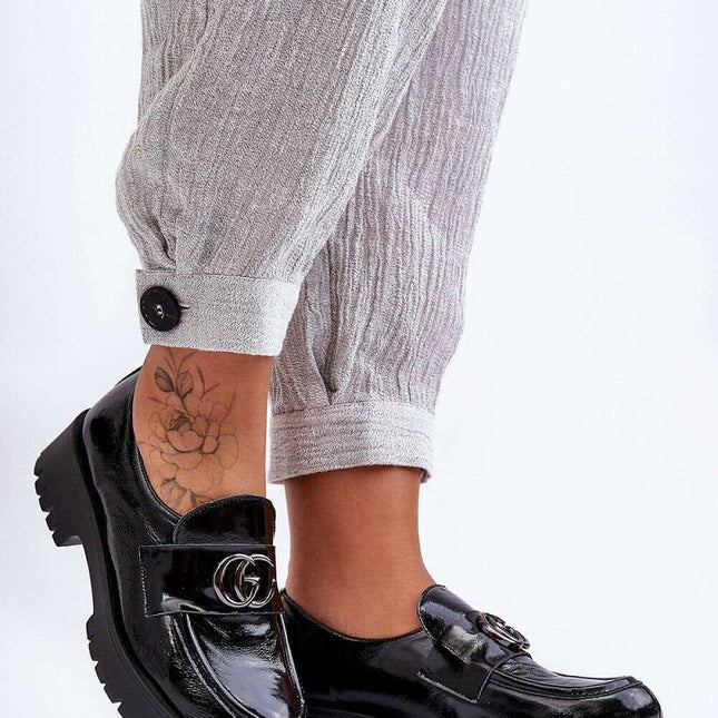 Heeled low shoes model 186413